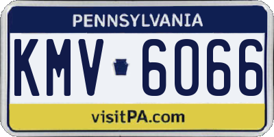 PA license plate KMV6066