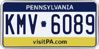PA license plate KMV6089