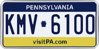 PA license plate KMV6100