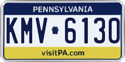 PA license plate KMV6130