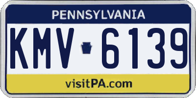 PA license plate KMV6139