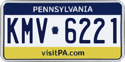 PA license plate KMV6221