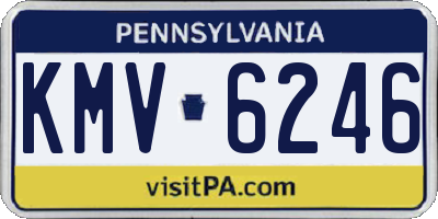 PA license plate KMV6246
