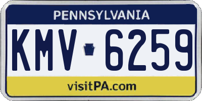 PA license plate KMV6259