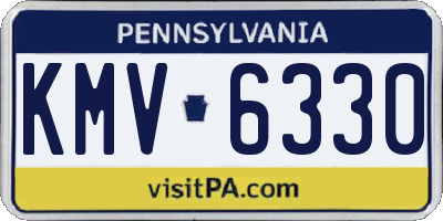 PA license plate KMV6330
