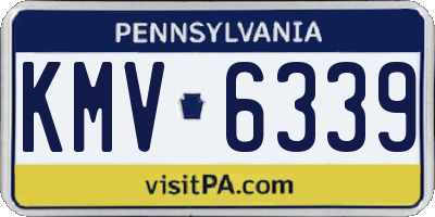 PA license plate KMV6339