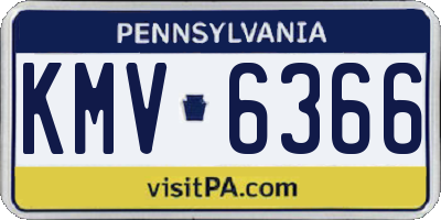 PA license plate KMV6366