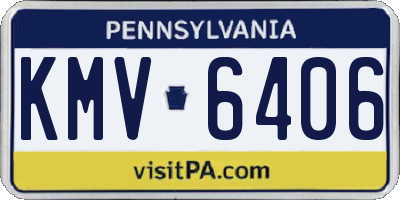 PA license plate KMV6406