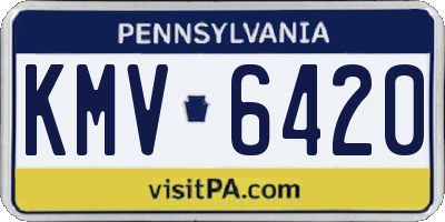 PA license plate KMV6420