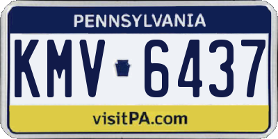 PA license plate KMV6437