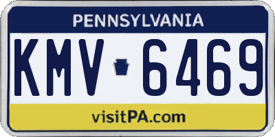 PA license plate KMV6469