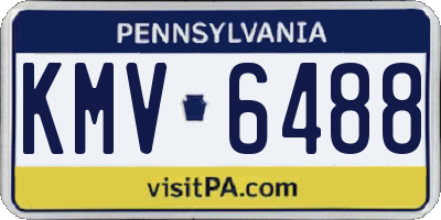 PA license plate KMV6488