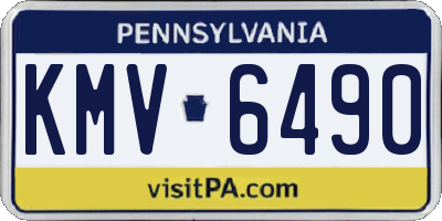 PA license plate KMV6490