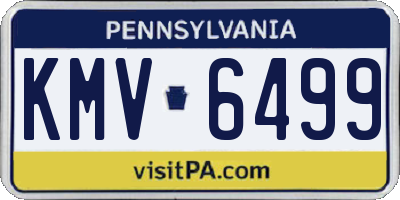 PA license plate KMV6499