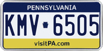 PA license plate KMV6505