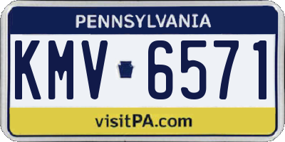 PA license plate KMV6571