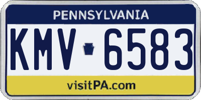 PA license plate KMV6583