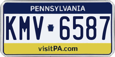 PA license plate KMV6587