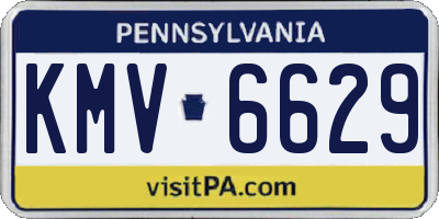 PA license plate KMV6629