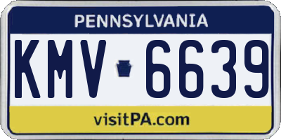 PA license plate KMV6639