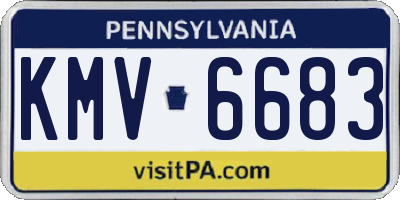 PA license plate KMV6683