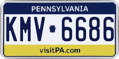 PA license plate KMV6686