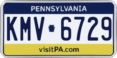 PA license plate KMV6729