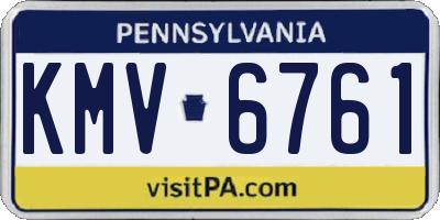 PA license plate KMV6761