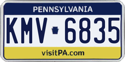 PA license plate KMV6835