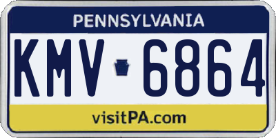 PA license plate KMV6864