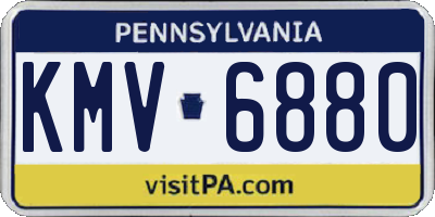 PA license plate KMV6880