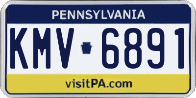 PA license plate KMV6891