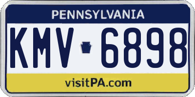 PA license plate KMV6898