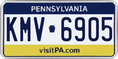PA license plate KMV6905