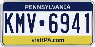 PA license plate KMV6941