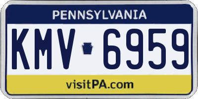 PA license plate KMV6959