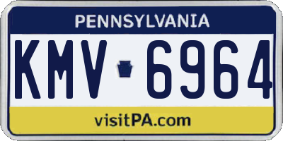 PA license plate KMV6964