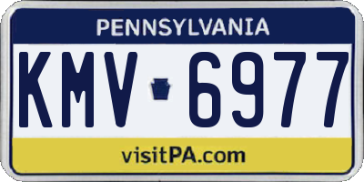 PA license plate KMV6977