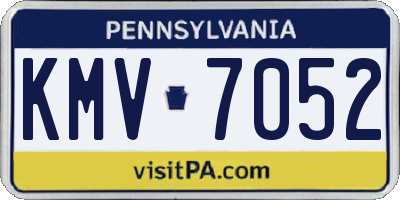 PA license plate KMV7052