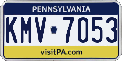 PA license plate KMV7053