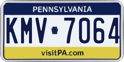 PA license plate KMV7064