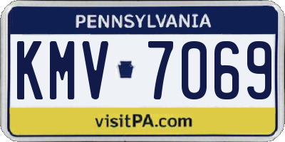 PA license plate KMV7069