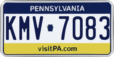 PA license plate KMV7083