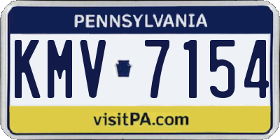 PA license plate KMV7154