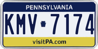 PA license plate KMV7174