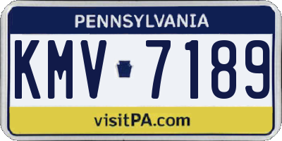 PA license plate KMV7189