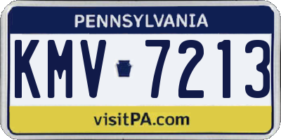 PA license plate KMV7213