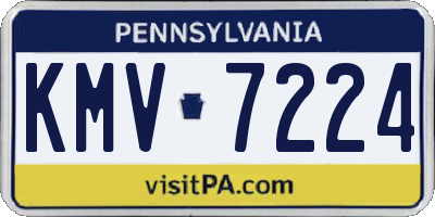 PA license plate KMV7224