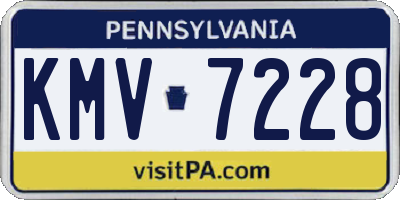 PA license plate KMV7228