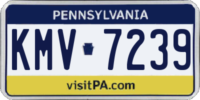 PA license plate KMV7239